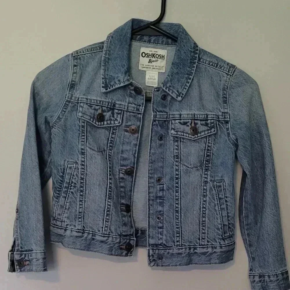 OshKosh B'gosh Kids Classic 100% Cotton Trucker Denim jean Jacket